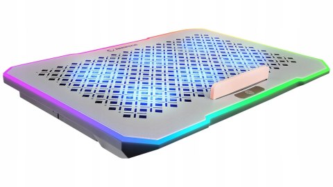 Rampage FREEZ Podstawka chłodząca laptopy 9-17 6 wentylatorów RGB srebrna