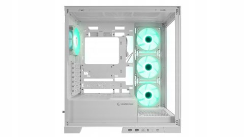 Rampage Hydra V2 obudowa PC akwarium ARGB biała trzy panele szkło hartowane