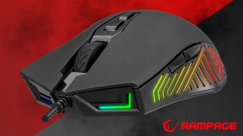 Rampage Mysz SPEAR V2 gamingowa RGB 12800 DPI 1kHz makro