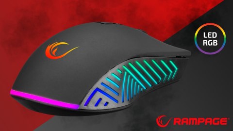 Rampage Mysz SPEAR V2 gamingowa RGB 12800 DPI 1kHz makro