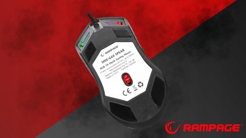 Rampage Mysz SPEAR V2 gamingowa RGB 12800 DPI 1kHz makro