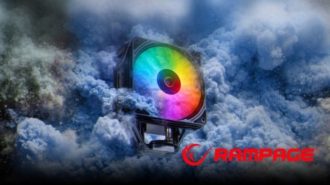 Rampage Octagon C70 Chłodzenie procesora 120mm ARGB LCD wydajne czarne