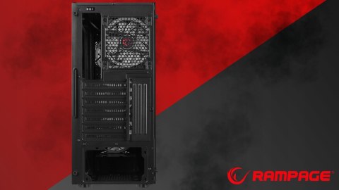 Rampage PLAID V1 Obudowa PC Mid Tower RGB okno hartowane czarna gamingowa