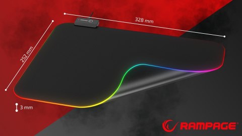Rampage Podkładka pod mysz MP-23 RGB podświetlana LED antypoślizgowa gaming