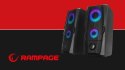 Rampage RMS-X9 Głośniki 2.0 RGB gamingowe USB kompaktowe 2x3W