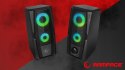 Rampage RMS-X9 Głośniki 2.0 RGB gamingowe USB kompaktowe 2x3W