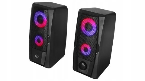Rampage RMS-X9 Głośniki 2.0 RGB gamingowe USB kompaktowe 2x3W