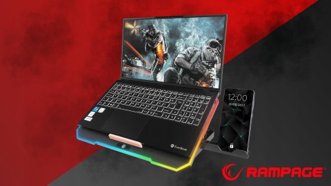 Rampage S48 FREEZ Podstawka chłodząca pod laptop 9-17 RGB 6 wentylatorów