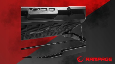Rampage S48 FREEZ Podstawka chłodząca pod laptop 9-17 RGB 6 wentylatorów