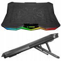 Rampage Showy AD-RC8 podstawka chłodząca pod laptop 10-17 RGB regulowana