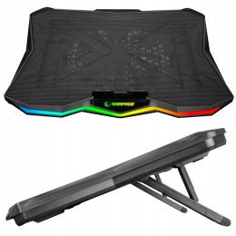 Rampage Showy AD-RC8 podstawka chłodząca pod laptop 10-17 RGB regulowana