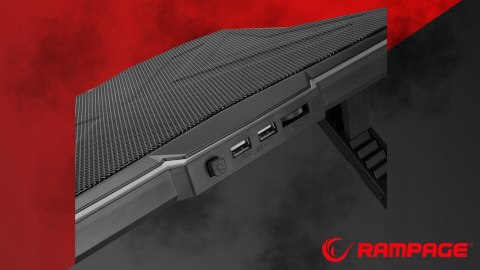 Rampage Showy AD-RC8 podstawka chłodząca pod laptop 10-17 RGB regulowana
