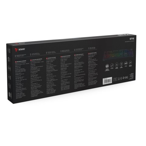 Savio Klawiatura mechaniczna STYX Outemu Peach Silent Hot Swap RGB