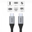 Unitek Kabel USB-C - USB-C PD, 10Gbps, 4K60Hz, 1m, M/M; C14082ABK