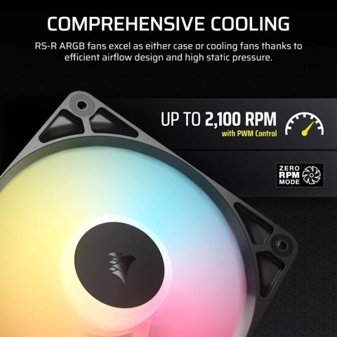 Corsair Wentylator RS120-R ARGB 120mm 3-pak