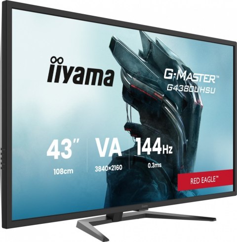 IIYAMA Monitor G-Master 42.5 cala G4380UHSU-B2 4K,VA,2xHDMI,2xDP,0,3ms,144Hz,550cd, 4000:1, USB HUBx4, 2x7W,