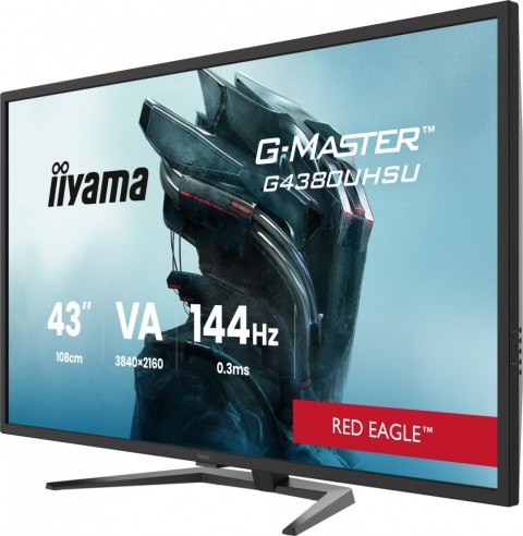 IIYAMA Monitor G-Master 42.5 cala G4380UHSU-B2 4K,VA,2xHDMI,2xDP,0,3ms,144Hz,550cd, 4000:1, USB HUBx4, 2x7W,