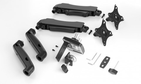 IcyBox Uchwyt na dwa monitory IB-MS204-T Uchwyt na dwa monitory do 32 cali, 2-9 kg