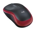 Logitech Mysz bezprzewodowa M185 czerwona 910-002237