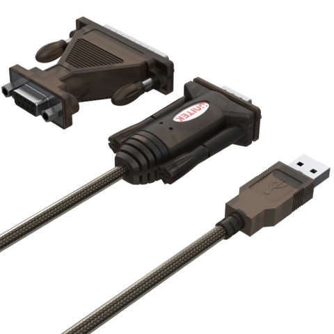 Unitek Y-105A konwerter USB RS 232 adapter DB9 na DB25 kompaktowy