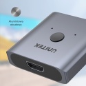 Unitek Dwukierunkowy przełącznik HDMI 2.0 4K 60Hz aluminiowy 2 na 1