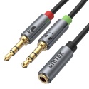 Unitek Przewód miniJack 3,5mm rozdzielacz Y audio premium stereo mikrofon