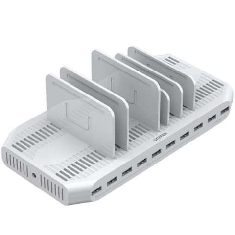Unitek Stacja ładująca Y-2190A 10xUSB QC 3.0 96W szybka kompaktowa biurowa