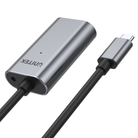 Unitek U305A aktywny przedłużacz USB C 5m wzmacniacz sygnału ładowanie
