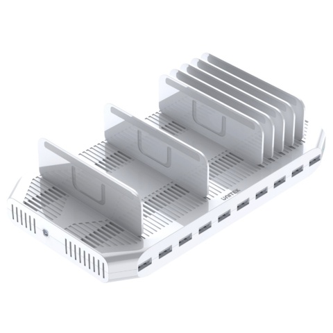 Unitek Y-2172 stacja ładująca 10 portów USB 2.4A 96W biurowa