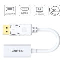 Unitek Y-6332 adapter DisplayPort HDMI 4K kompaktowy 20cm Plug and Play