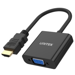Unitek Y-6333 adapter HDMI VGA z audio Full HD 1080p kompaktowy