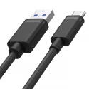 Unitek Y-C480BK kabel USB-A USB-C 25cm krótki szybkie ładowanie 27W