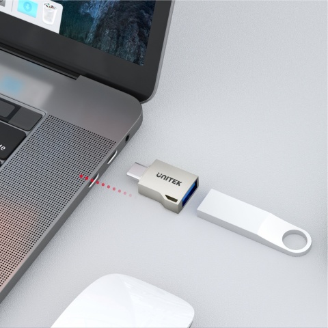 Unitek adapter USB-A na USB-C USB 3.1 Gen1 kompaktowy OTG 5 Gbps
