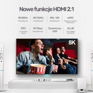 Unitek przewód HDMI 2.1 8K UHD 3M C139W