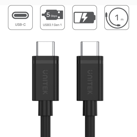 Unitek przewód USB Typ C 1m USB 3.0 5Gbps szybki transfer ładowanie