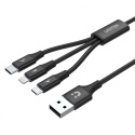 Unitek przewód ładujący C14049BK 3w1 USB C Lightning Micro USB szybki 12W
