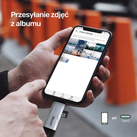Czytnik kart Unitek R1010A SD microSD USB C USB A 5Gbps szybki kompaktowy