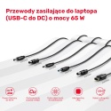 Kabel zasilający Unitek do Lenovo 65W USB C DC 4mm 1.8m wydajny