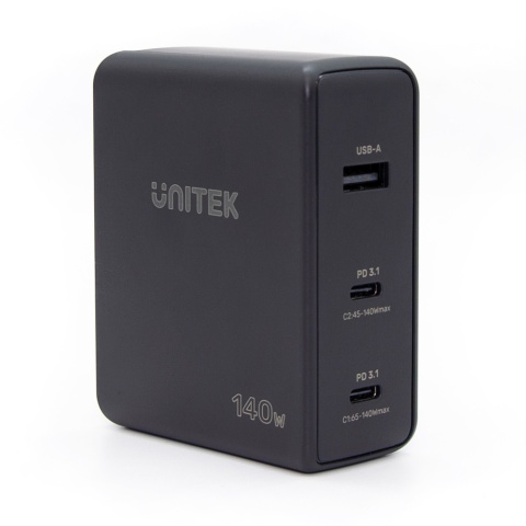 Ładowarka Unitek P1115A GaN 3 porty 140W kompaktowa