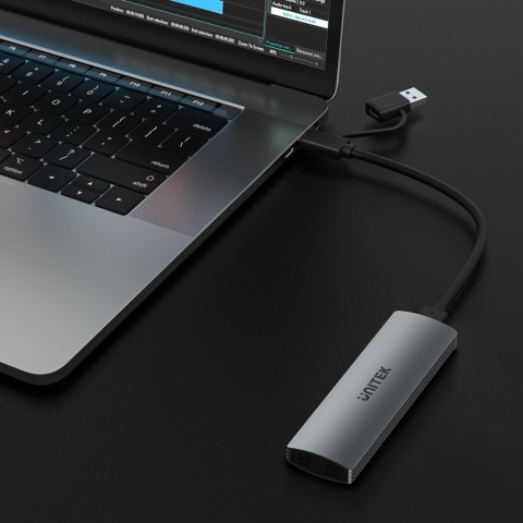 Obudowa dysku M.2 S1230A Unitek NVMe SATA 10Gbps USB-C aluminiowa