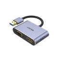 Unitek Adapter USB 3.0 HDMI VGA FullHD aluminiowy podwójny ekran