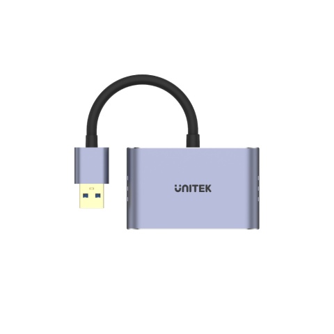 Unitek Adapter USB 3.0 HDMI VGA FullHD aluminiowy podwójny ekran