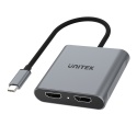 Unitek Adapter USB C V1404B 2x HDMI 4K 60Hz MST wydajny