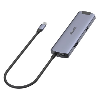 Unitek H1112F Hub USB C 5Gbps HDMI RJ45 PD 100W kompaktowy