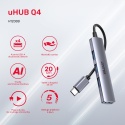 Unitek H1208B Hub USB C 4w1 1xUSB3 5Gbps 3xUSB2 alu kompaktowy