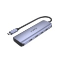 Unitek Hub USB C 3.1 4x USB C 5Gbps aluminiowy Space Grey kompaktowy lekki