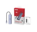 Unitek Hub USB C 3.1 4x USB C 5Gbps aluminiowy Space Grey kompaktowy lekki