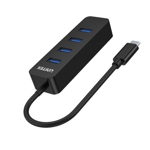 Unitek Hub USB C 4 porty USB 3.1 aktywny 10W kompaktowy