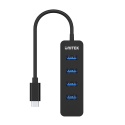 Unitek Hub USB C 4 porty USB 3.1 aktywny 10W kompaktowy