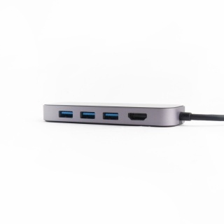 Unitek Hub USB C D1084A 3xUSB A HDMI 4K RJ45 PD100W aluminiowy